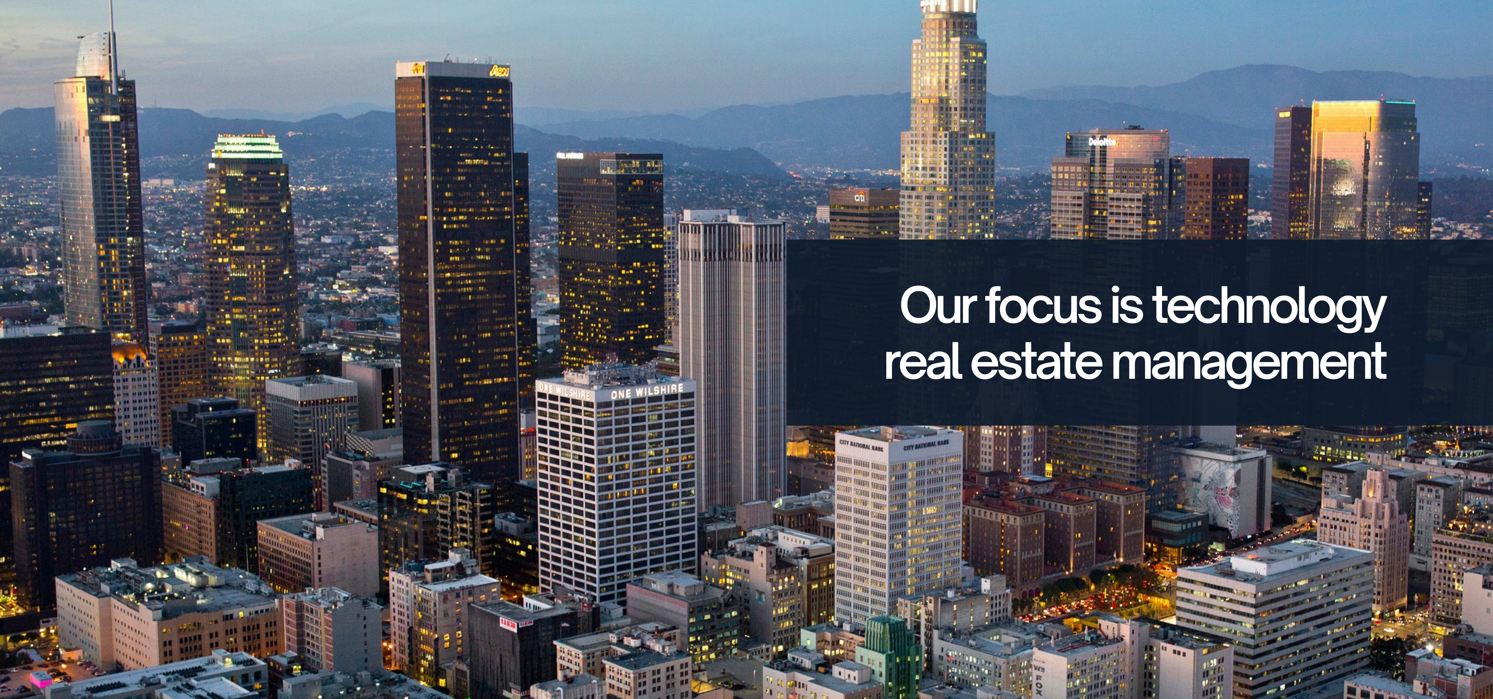 Our focus is technology real estate management